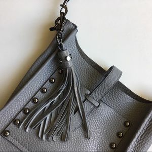 Rebecca Minkoff studded leather tassel keychain